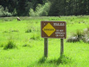 Sign at Elk Meadow, Redwood National & State Parks