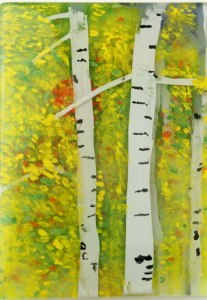 Finished trees, based on a photo by Jan Mayer, member of the Tucson Mountains Artist Collective.